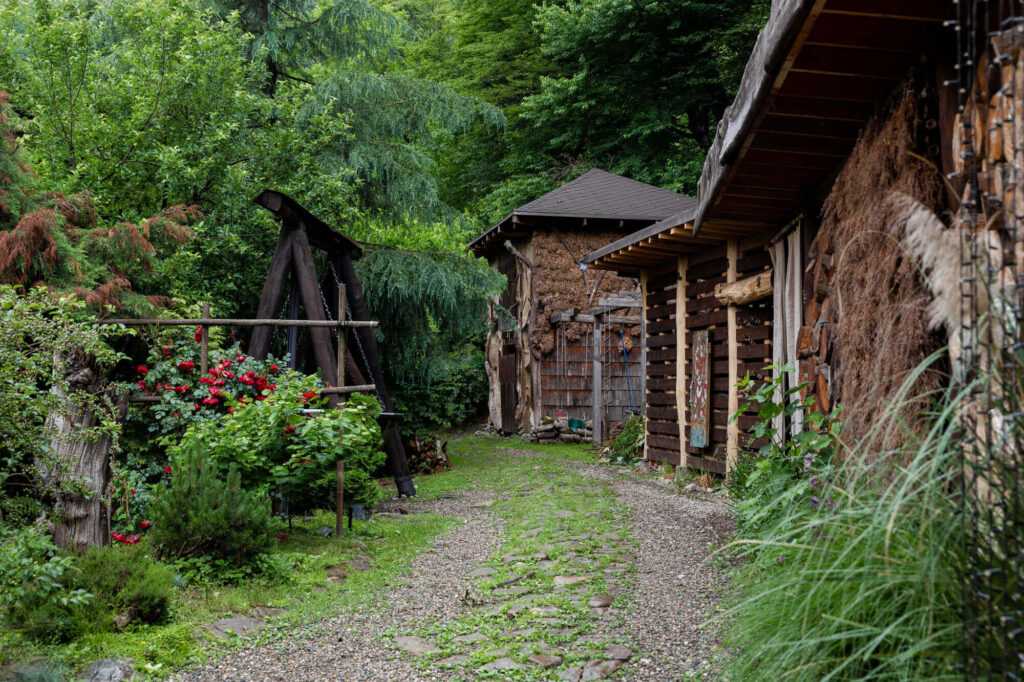 баня land на Красной Поляне, фото внутреннего двора